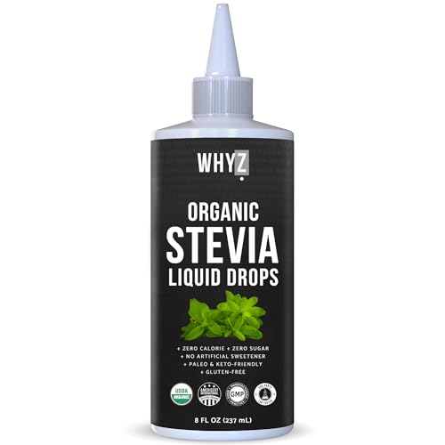Organic Stevia Liquid Drops Pure Liquid Stevia Extract, Zero Calorie Sweetener for…