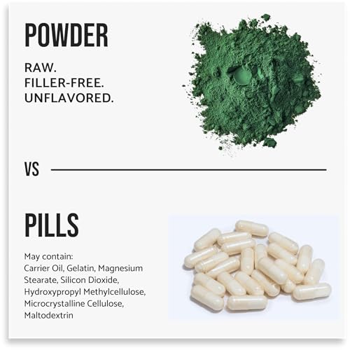Organic Chlorella Powder, Raw, Premium Superfood Rich in Vegan Protein & Chlorophyll,…
