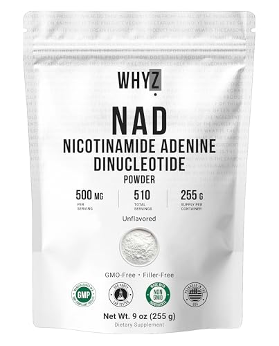 Pure NAD Powder Nicotinamide Adenine Dinucleotide Supplement Unflavored and Gluten-Free…