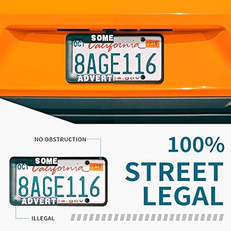Aujen Silicone License Plate Frames Black, 2 Pack Car License Plate Covers, Universal US Car Black License Plate Holders BracketsRust-Proof, Rattle-Proof, Weather-Proof Car Accessories(Black)
