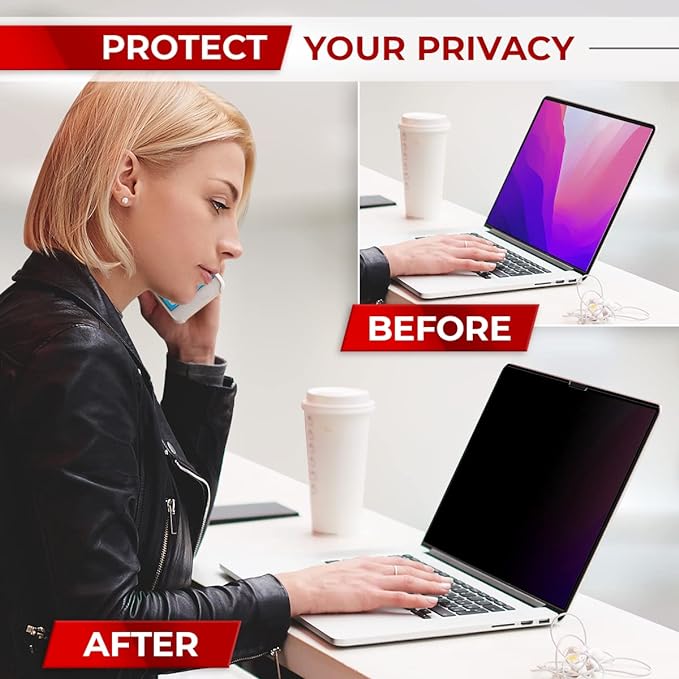 SightPro Magnetic Privacy Screen for MacBook Pro 13 Inch (2016, 2017, 2018, 2019, 2020, 2021, 2022, M1, M2) Laptop Privacy Filter and Anti-Glare Protector