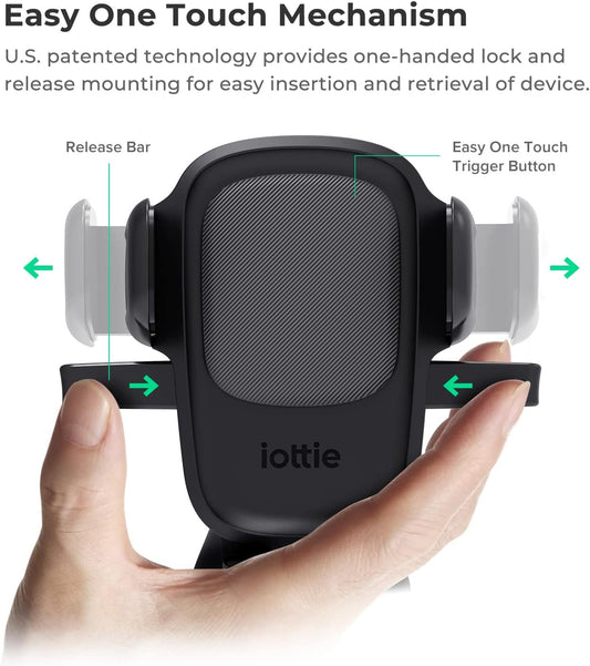 iOttie Easy One Touch 5 Dashboard & Windshield Universal Car Mount Phone Holder Desk Stand with Suction Cup Base and Telescopic Arm for iPhone, Samsung, Google, Huawei, Nokia, other Smartphones