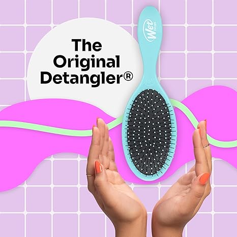 Wet Brush Original Detangler Hair Brush, Amazon Exclusive Aqua - Ultra-Soft IntelliFlex Bristles - Detangling Hairbrush Glides Through Tangles For All Hair Types (Wet Dry & Damaged Hair) - Women & Men