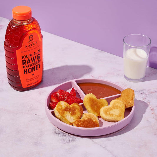 Nate's 100% Pure, Raw & Unfiltered Honey - Award-Winning Taste, 32oz. Squeeze Bottle