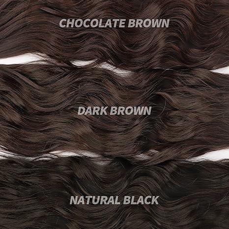 KooKaStyle Invisible Wire Hair Extensions with Transparent Wire Adjustable Size 4 Secure Clips Long Wavy Secret Hairpiece 20 Inch Dark Brown for Women
