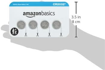 Amazon Basics 4-Pack CR2032 Lithium Coin Cell Battery, 3 Volt, Long Lasting Power, Mercury-Free