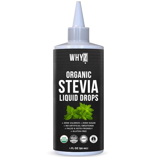 Organic Stevia Liquid Drops Pure Liquid Stevia Extract, Zero Calorie Sweetener for…
