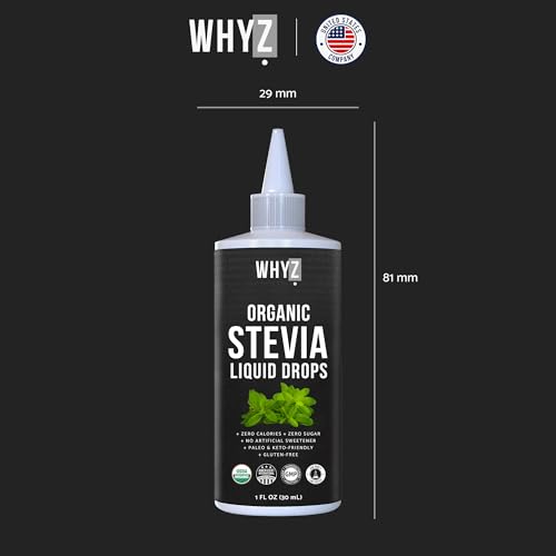 Organic Stevia Liquid Drops Pure Liquid Stevia Extract, Zero Calorie Sweetener for…