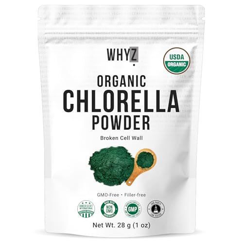Organic Chlorella Powder, Raw, Premium Superfood Rich in Vegan Protein & Chlorophyll,…