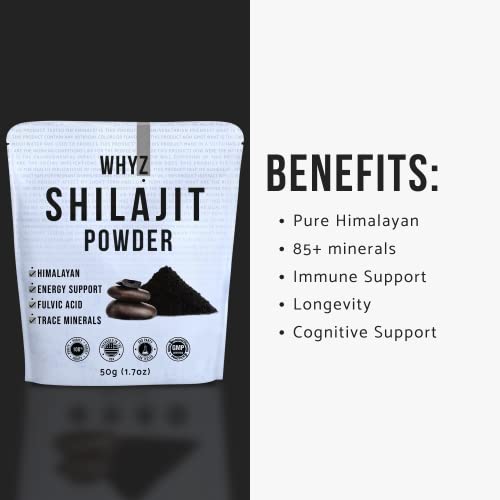 WHYZ Shilajit Powder, Shilajit Pure Himalayan Mineral with Fulvic Acid Powder, Pure…