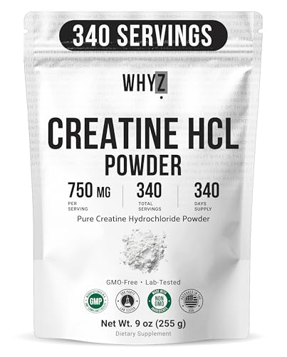 Pure Creatine HCL Powder Unflavored HCL Creatine Supplement for Men and Women Supports…