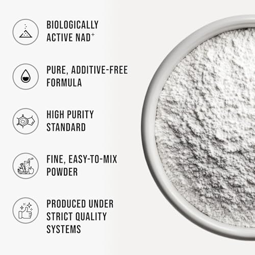 Pure NAD Powder Nicotinamide Adenine Dinucleotide Supplement Unflavored and Gluten-Free…