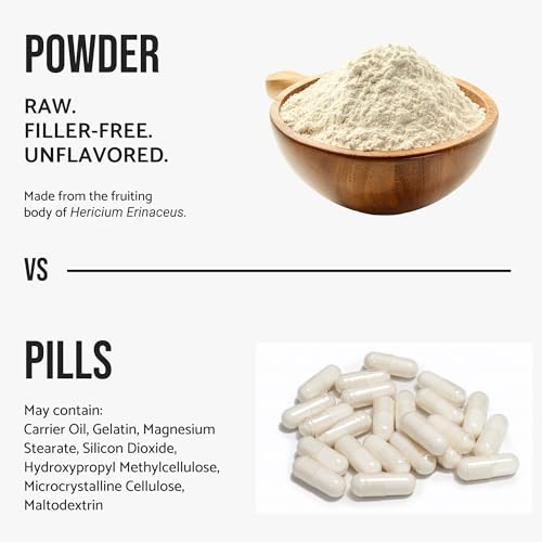 Organic Lion’s Mane Mushroom Powder Fruiting Body Superfood Freeze-Dried Unflavored…