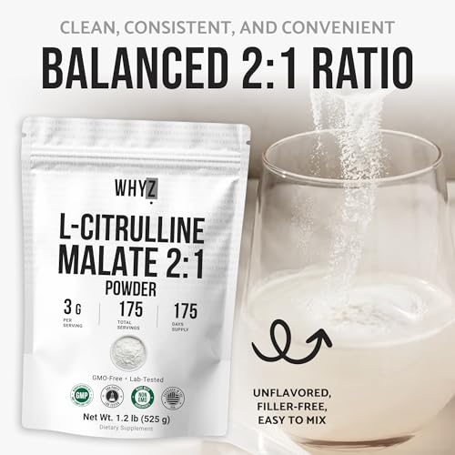 L-Citrulline Malate 2 : 1 Powder Unflavored L Citrulline Malate Nitrate-Rich Dissolves…