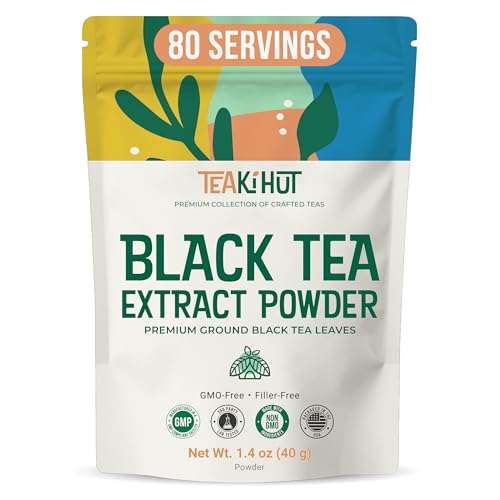 Instant Black Tea Powder 1.4 oz, Pure Black Tea for Hot and Cold Beverages, Refreshing…