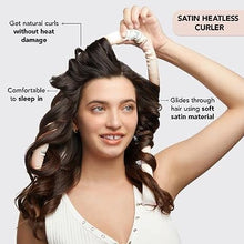 Load image into Gallery viewer, Kitsch Satin Heatless Curling Set - Hair Rollers for Heatless Curls | Heatless Hair Curlers &amp; Hot Rollers | Hair Curlers to Sleep in | Heatless Curling Rod Headband | Heatless Curler (SunsetTieDye)