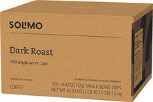 Load image into Gallery viewer, Amazon Brand - Solimo Dark Roast Coffee Pods, Compatible with Keurig 2.0 K-Cup Brewers 100 Count(Pack of 1)