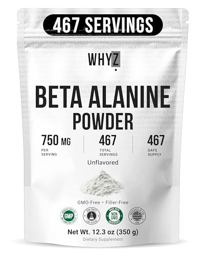 WHYZ Beta Alanine Powder Pure Beta Alanine Pre-Workout Supplement for Sustained Energy…