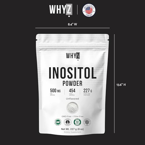 Inositol Powder 8oz, Natural Inositol Supplement for Ovarian Support, Fertility and…