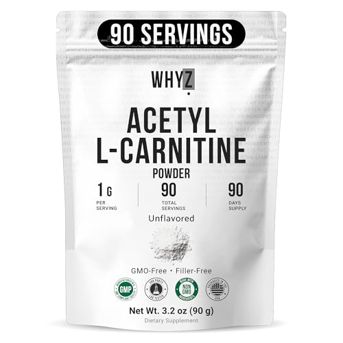Pure Acetyl L-Carnitine Powder (ALCAR) Unflavored Acetyl-L-Carnitine HCl Supplement…