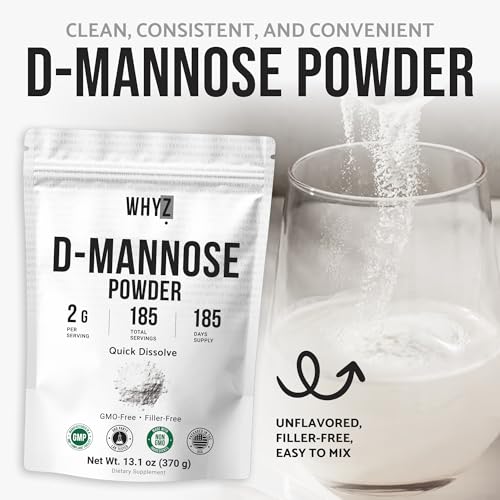 D-Mannose Powder Quick Dissolve Pure Premium Mannose Supplement Essential Powder for…