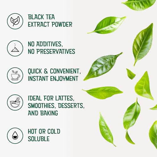 Instant Black Tea Extract Powder, Unsweetened Iced Tea Extract Powder from Real Black Tea…