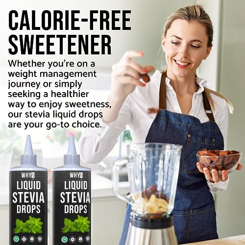 Stevia Liquid Drops Natural Liquid Stevia Extract, Pure Sweetener, Plant-Based Sweetener…
