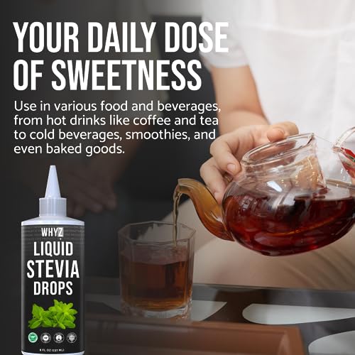 Stevia Liquid Drops Natural Liquid Stevia Extract, Pure Sweetener, Plant-Based Sweetener…