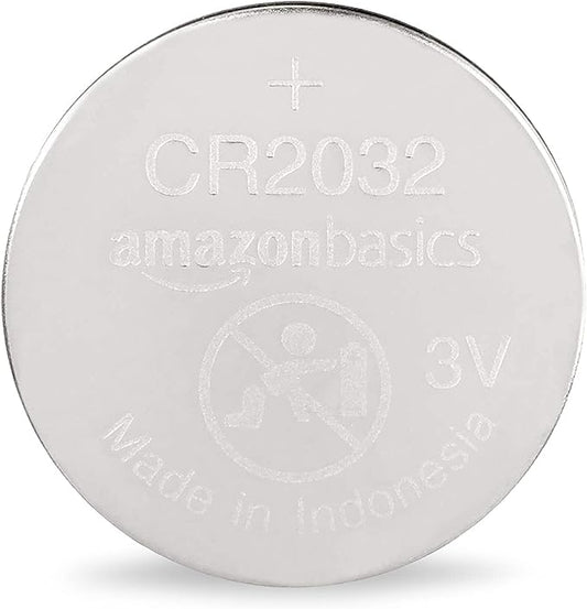 Amazon Basics 4-Pack CR2032 Lithium Coin Cell Battery, 3 Volt, Long Lasting Power, Mercury-Free