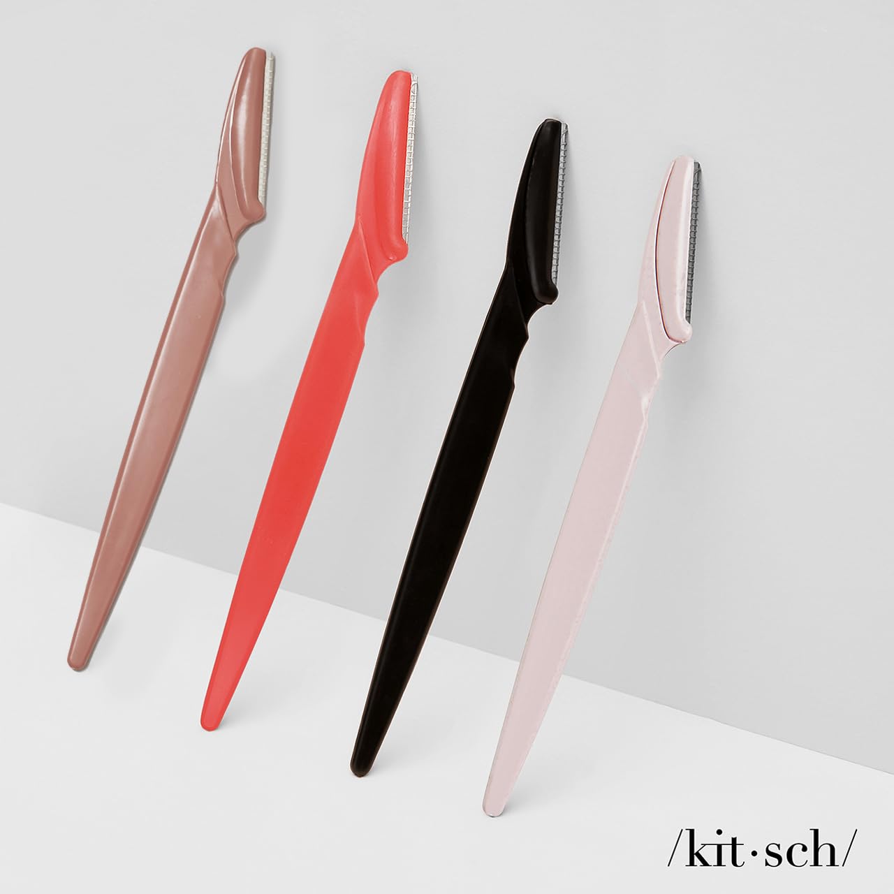 Kitsch Dermaplaning Tool - Face Razors for Women | Eyebrow Razor & Face Shaver for Women | Facial Hair Removal for Women | Dermaplane Razor for Women Face, 12 pc (Terracotta)