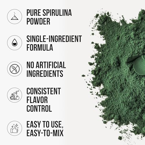 WHYZ Organic Spirulina Powder, 250g, Protein-Rich Spirulina Supplement, Organic Superfood…