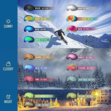Load image into Gallery viewer, OutdoorMaster OTG Ski Goggles - Over Glasses Ski/Snowboard Goggles for Men, Women &amp; Youth - 100% UV Protection