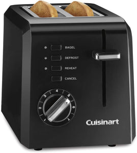 Cuisinart CPT-122BK 2-Slice Compact Plastic Toaster, Black