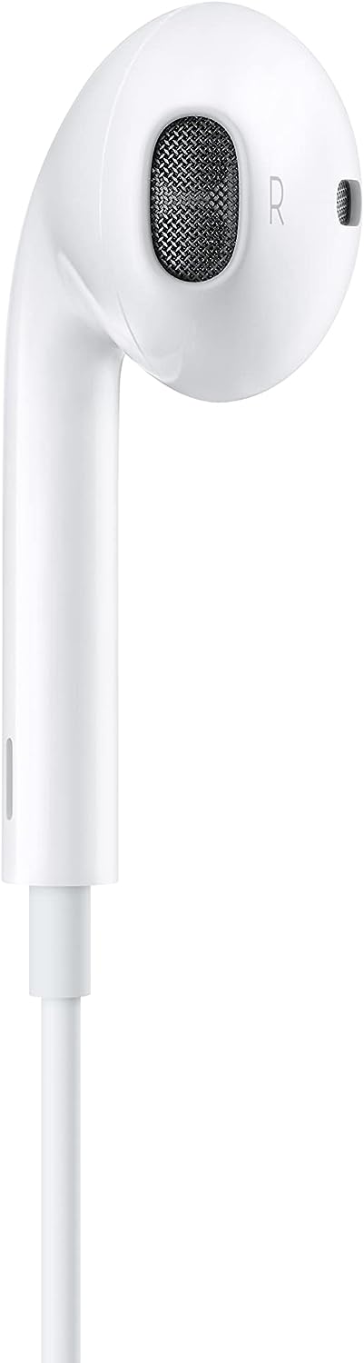 Apple EarPods Headphones with 3.5mm Plug. Microphone with Built-in Remote to Control Music, Phone Calls, and Volume. Wired Earbuds