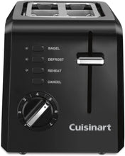 Load image into Gallery viewer, Cuisinart CPT-122BK 2-Slice Compact Plastic Toaster, Black