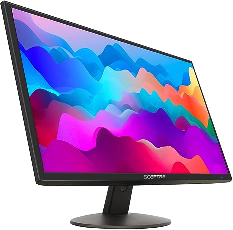 Sceptre 24-inch Professional Thin 1080p LED Monitor 99% sRGB 2x HDMI VGA Build-in Speakers, Machine Black (E248W-19203R Series)