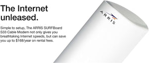 ARRIS Surfboard S33 DOCSIS 3.1 Multi-Gigabit Cable Modem | Approved for Comcast Xfinity, Cox, Spectrum & More | 1 & 2.5 Gbps Ports | 2.5 Gbps Max Internet Speeds | 4 OFDM Channels | 2 Year Warranty