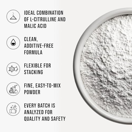 L-Citrulline Malate 2 : 1 Powder Unflavored L Citrulline Malate Nitrate-Rich Dissolves…