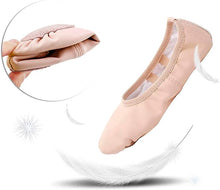 Load image into Gallery viewer, Stelle Ballet Shoes for Girls Toddler Ballet Slippers Soft Leather Boys Dance Shoes for Toddler/Little Kid/Big Kid