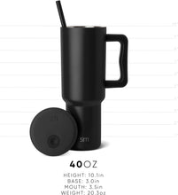 Load image into Gallery viewer, Simple Modern 40 oz Tumbler with Handle and Straw Lid | Insulated Reusable Stainless Steel Water Bottle Travel Mug Cupholder Use | Gifts for Women Men Him Her | Trek Collection | 40oz | Blue Lagoon