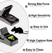 Load image into Gallery viewer, Feeke Mouse Traps, Mice Traps for House, Small Mice Trap Indoor Quick Effective Sanitary Safe Mousetrap Catcher for Family and Pet - 6 Pack, (M01-6Pack)