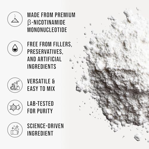 Pure NMN Powder Nicotinamide Mononucleotide Quick Dissolved NMN Supplement Powder 100%…