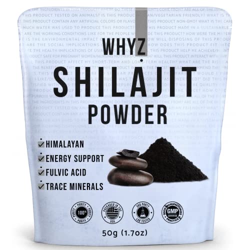 WHYZ Shilajit Powder, Shilajit Pure Himalayan Mineral with Fulvic Acid Powder, Pure…