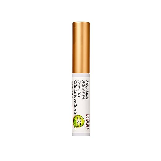 KISS Clear Strip Lash Adhesive With Aloe, Waterproof, Formaldehyde and Latex Free, Odor Free, Cruelty Free, Super Strong Hold Eyelash Glue with Brush Applicator, 0.17 Oz