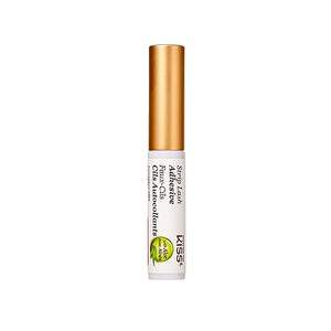 KISS Clear Strip Lash Adhesive With Aloe, Waterproof, Formaldehyde and Latex Free, Odor Free, Cruelty Free, Super Strong Hold Eyelash Glue with Brush Applicator, 0.17 Oz
