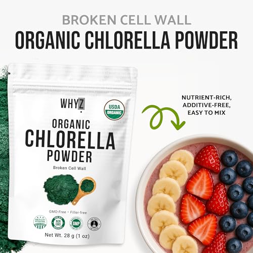 Organic Chlorella Powder, Raw, Premium Superfood Rich in Vegan Protein & Chlorophyll,…