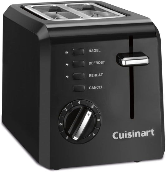 Cuisinart CPT-122BK 2-Slice Compact Plastic Toaster, Black