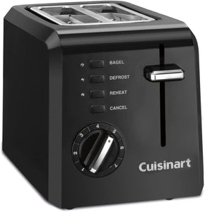 Cuisinart CPT-122BK 2-Slice Compact Plastic Toaster, Black