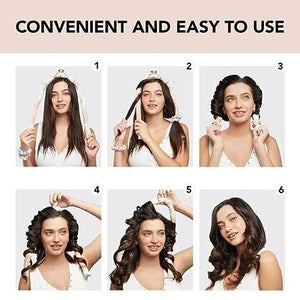 Kitsch Satin Heatless Curling Set - Hair Rollers for Heatless Curls | Heatless Hair Curlers & Hot Rollers | Hair Curlers to Sleep in | Heatless Curling Rod Headband | Heatless Curler (SunsetTieDye)