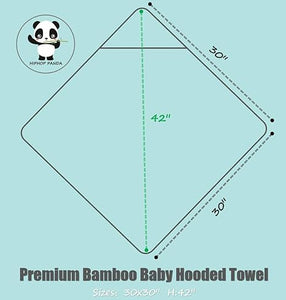HIPHOP PANDA Bamboo Hooded Towel - Soft Bath Towel with Bear Ears for Babie, Toddler, Infant - Ultra Absorbent, Natural Baby Stuff Shower Gifts for Boy and Girl - (Bear, 30 x 30 Inch)